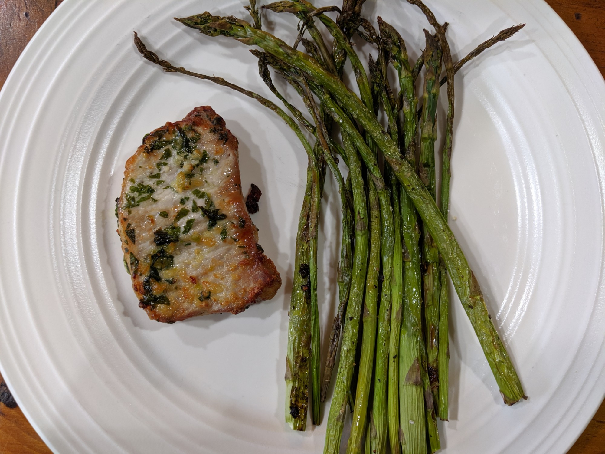 Garlic Parsley Pork and Asparagus