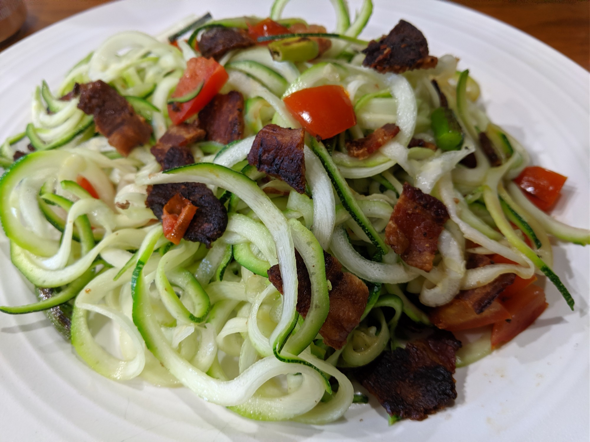 Bacon Zoodle Pasta